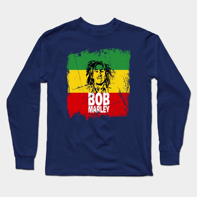 Bob Marley Long Sleeve T-Shirt by ArtBudda